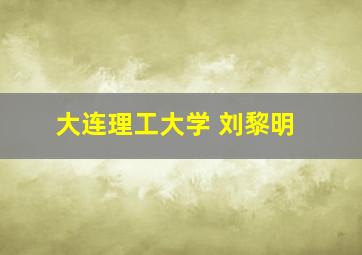 大连理工大学 刘黎明